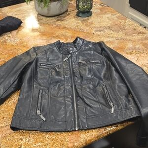 Jou Jou Black Faux Leather Jacket